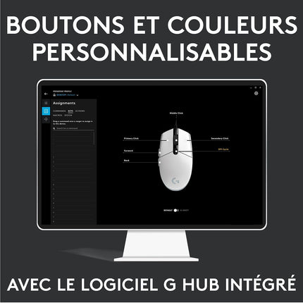 Souris Gamer Filaire LOGITECH G203 LIGHTSYNC GAMING MOUSE noire