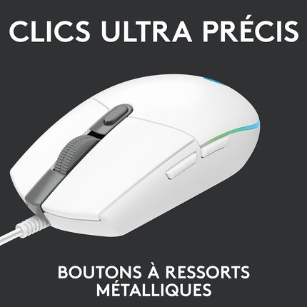 Souris Gamer Filaire LOGITECH G203 LIGHTSYNC GAMING MOUSE noire