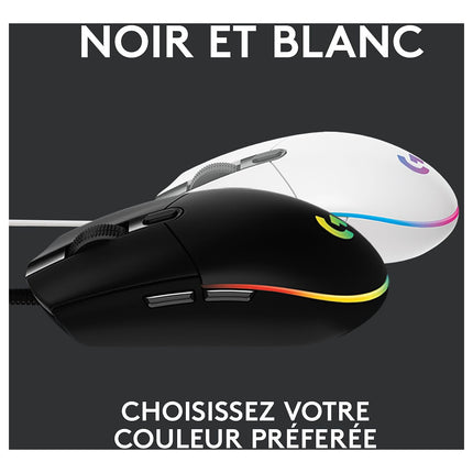 Souris Gamer Filaire LOGITECH G203 LIGHTSYNC GAMING MOUSE noire