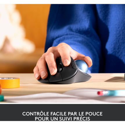 Souris sans fil LOGITECH M575 Ergo OffWhite