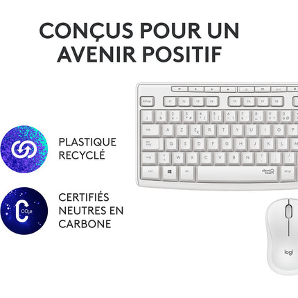 Clavier + Souris LOGITECH MK295 Silent Wireless Combo