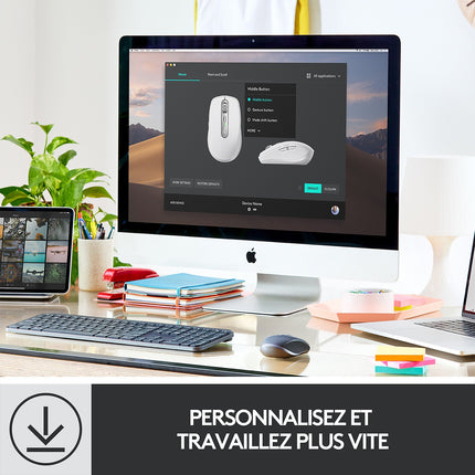 Souris sans fil LOGITECH MX ANYWHERE 3 Graphite ergonomique
