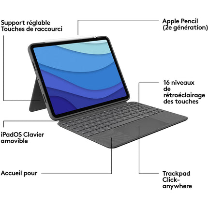 Etui LOGITECH Combo Touch iPad Pro 11'(4e, 3e, 2e Gen)