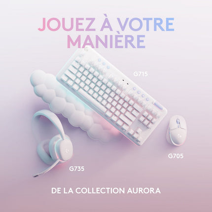 Souris Gamer Sans Fil LOGITECH G705 Lightspeed RVB Blanc