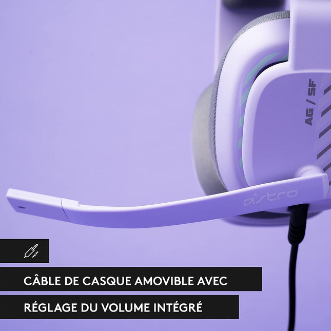 Casque gamer ASTRO A10 Gen2 Lilas PC casque gaming filaire