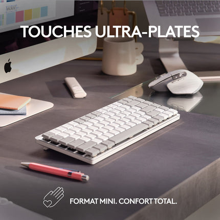 Clavier sans fil LOGITECH MX Mechanical Mini pour Mac Gris Pale