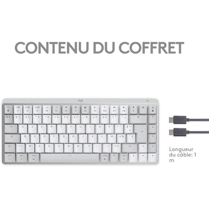 Clavier sans fil LOGITECH MX Mechanical Mini pour Mac Gris Pale