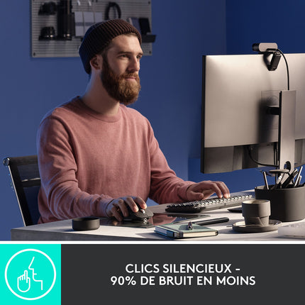 Souris sans fil LOGITECH MX Master 3s Gris pale Ergonomique