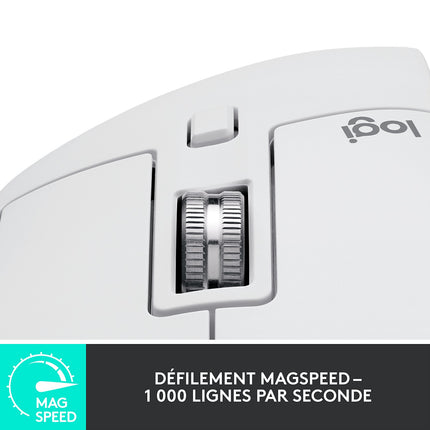 Souris sans fil LOGITECH MX Master 3s Gris pale Ergonomique