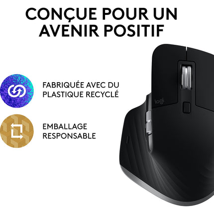 Souris sans fil rechargeable LOGITECH Mx Master 3s pour Mac Gris Sidéral