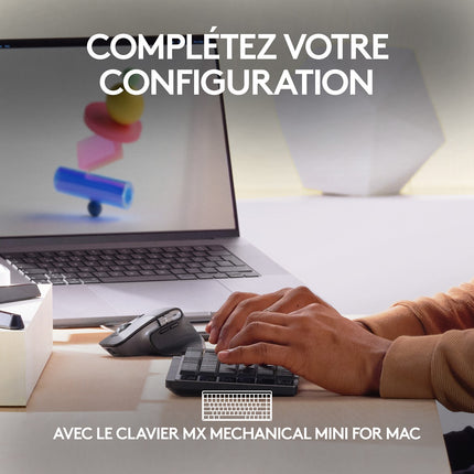 Souris sans fil rechargeable LOGITECH Mx Master 3s pour Mac Gris Sidéral
