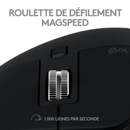 Souris sans fil rechargeable LOGITECH Mx Master 3s pour Mac Gris Sidéral