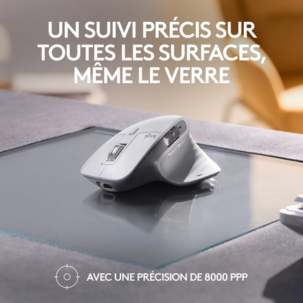 Souris sans fil rechargeable LOGITECH Mx Master 3s pour Mac Gris Sidéral