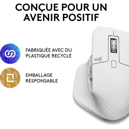 Souris sans fil rechargeable LOGITECH Mx Master 3s pour Mac Gris Sidéral