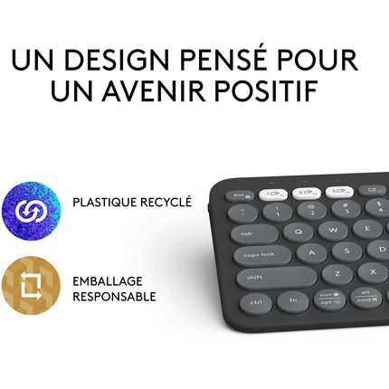 Clavier sans fil LOGITECH Pebble 2 K380s