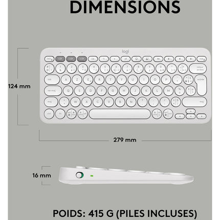 Clavier sans fil LOGITECH Pebble 2 K380s