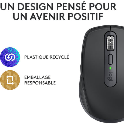 Souris sans fil rechargeable LOGITECH MX anywhere 3S Silencieuse Graphite