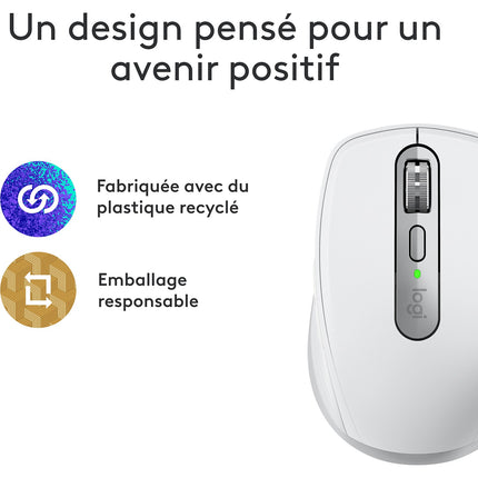 Souris sans fil rechargeable LOGITECH MX Anywhere 3S for Mac compacte