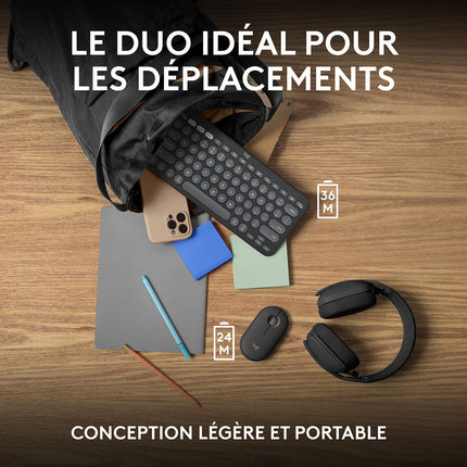Clavier + Souris LOGITECH Pebble 2 pour Mac M350s+K380s Graphite