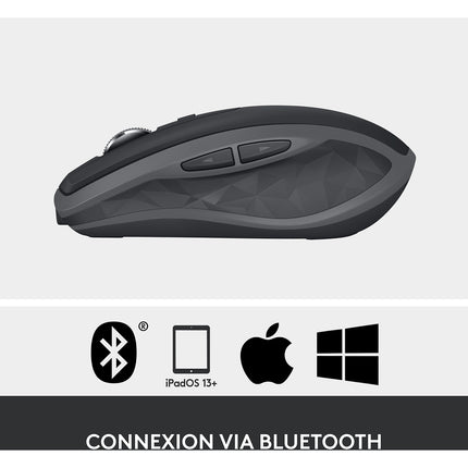 Souris sans fil rechargeable LOGITECH MX Anywhere 2S Gris pale