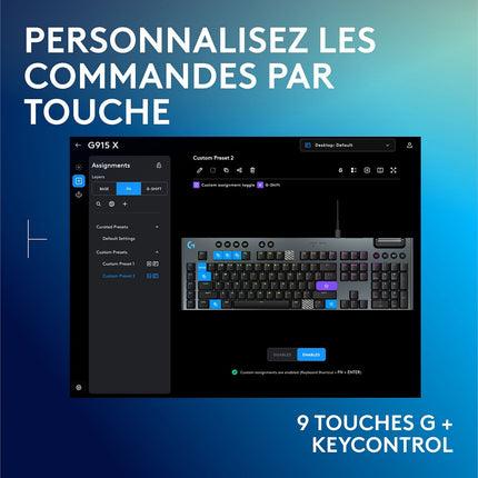Clavier gamer LOGITECH G915 X Tactile Noir