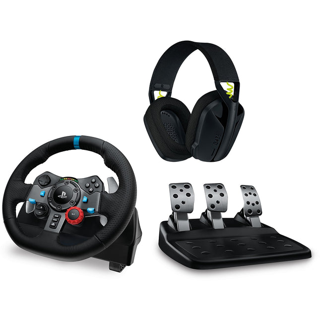 Volant + Pédalier LOGITECH Volant G29 + Casque G435 Noir