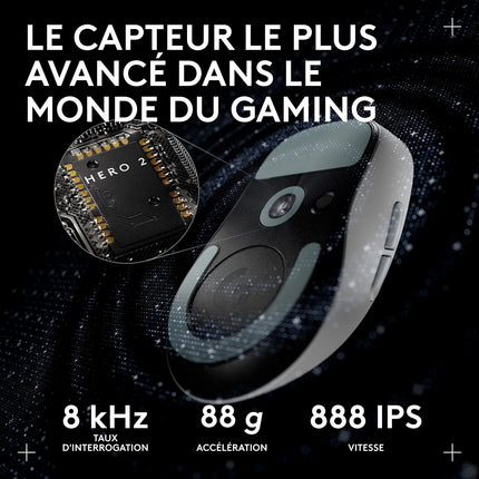 Souris Gamer Sans Fil LOGITECH Pro X superlight 2 compact Blanc