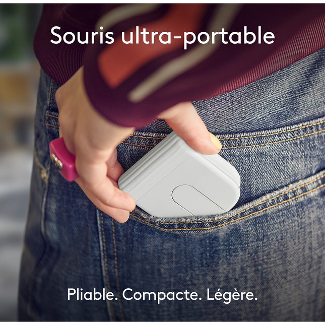 Souris sans fil LOGITECH Mobi Fold Off White