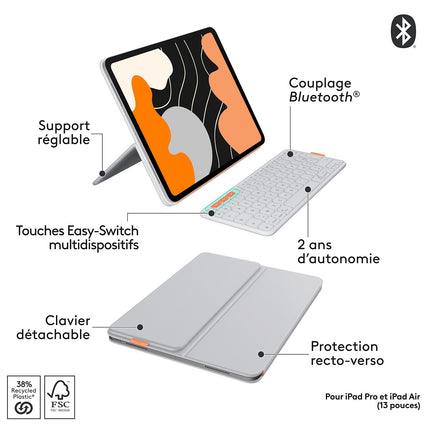 Etui LOGITECH FLIP FOLIO 13 GREY IPAD PRO/AIR