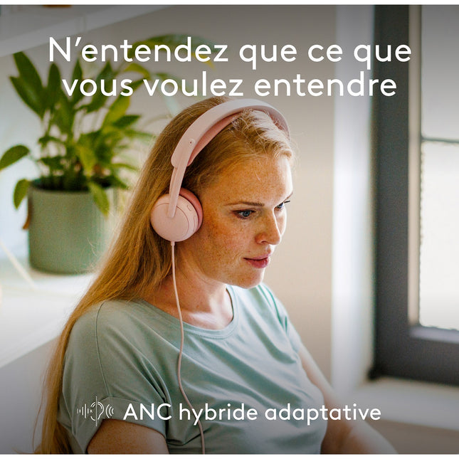 Micro-casque LOGITECH Zone Wired 2 ROSE