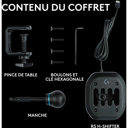 Levier de vitesses LOGITECH RS H-SHIFTER - BLACK Direct Drive