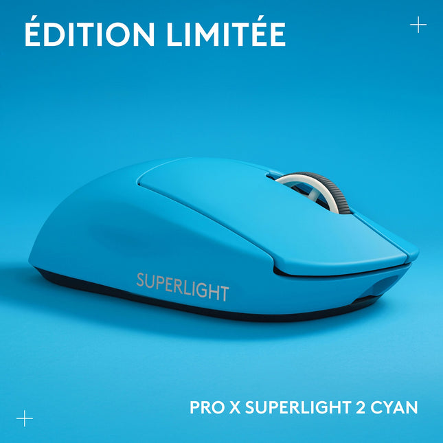 Souris Gamer Sans Fil LOGITECH G PRO X SUPERLIGHT 2 LIGHTSPEED CYAN