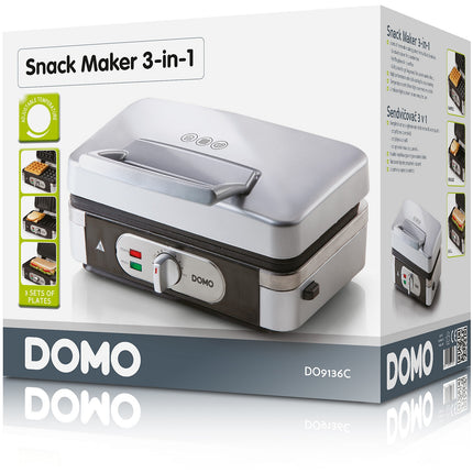 Croque, gaufre, gril DOMO DO9136C snackmaker