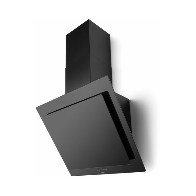 Hotte décorative murale inclinée NOVY Vision Full Black 75cm verre noir