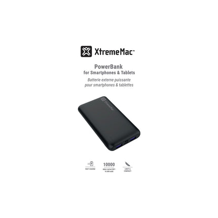 Batterie externe XTREMEMAC 10000 mAh noir