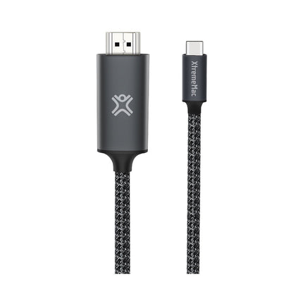 Adaptateur HDMI XTREMEMAC type C - HDMI male 2m nylon tressé gris
