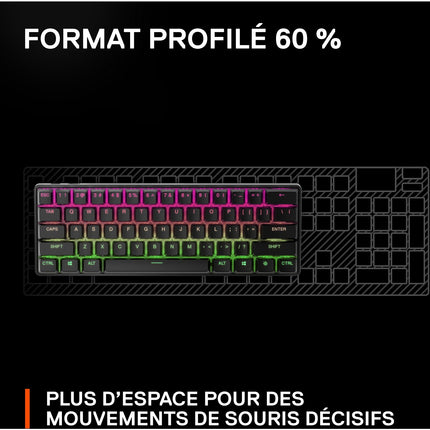 Clavier gamer sans fil STEELSERIES APEX PRO MINI WIRELESS FR