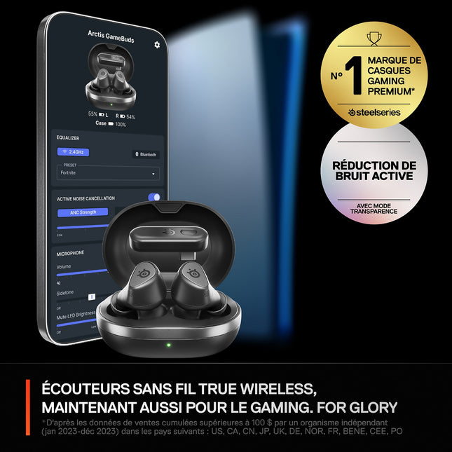 Casque gamer STEELSERIES Arctis GameBuds Noir