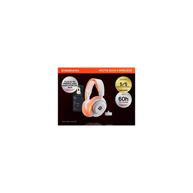 Casque gamer STEELSERIES Arctis Nova 5 Blanc