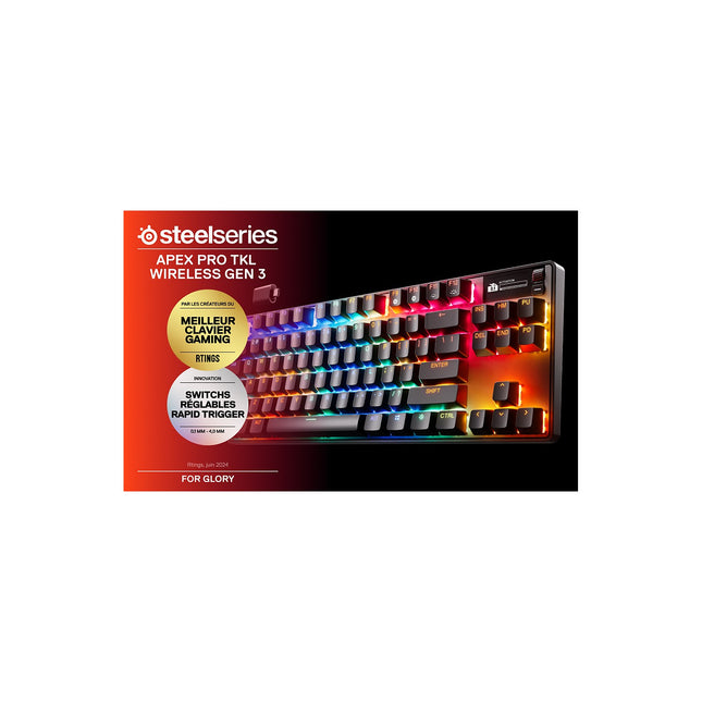 Clavier gamer sans fil STEELSERIES APEX PRO TKL WL Gen 3 - FR