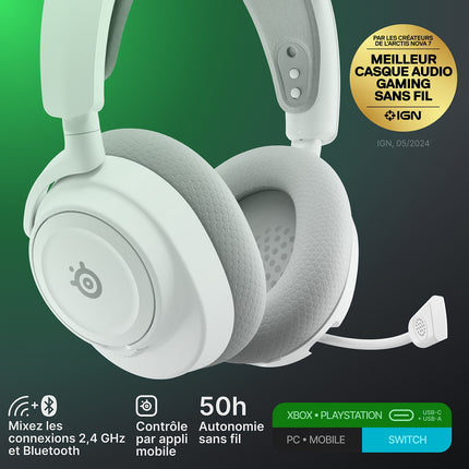 Casque gamer STEELSERIES Arctis Nova 7X Gen 2 Blanc