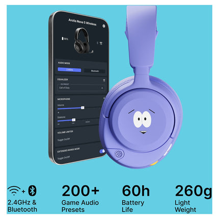 Casque gamer STEELSERIES Arctis Nova 5 South Park