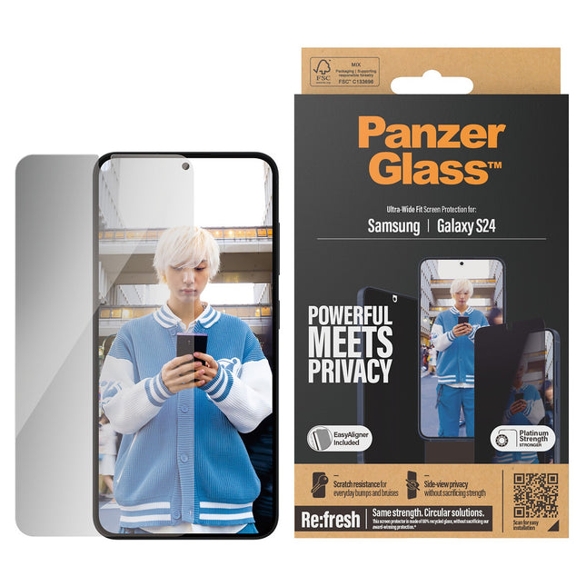 Protège écran PANZERGLASS Samsung S24 Privacy UWF