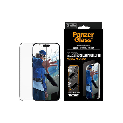 Protège écran PANZERGLASS iPhone 17 Pro Max verre Pose facile