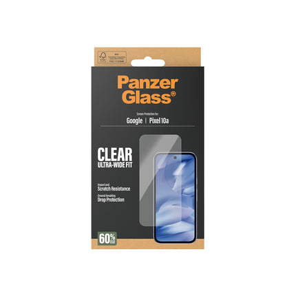 Protège écran PANZERGLASS Google Pixel 10A verre trempé UWF