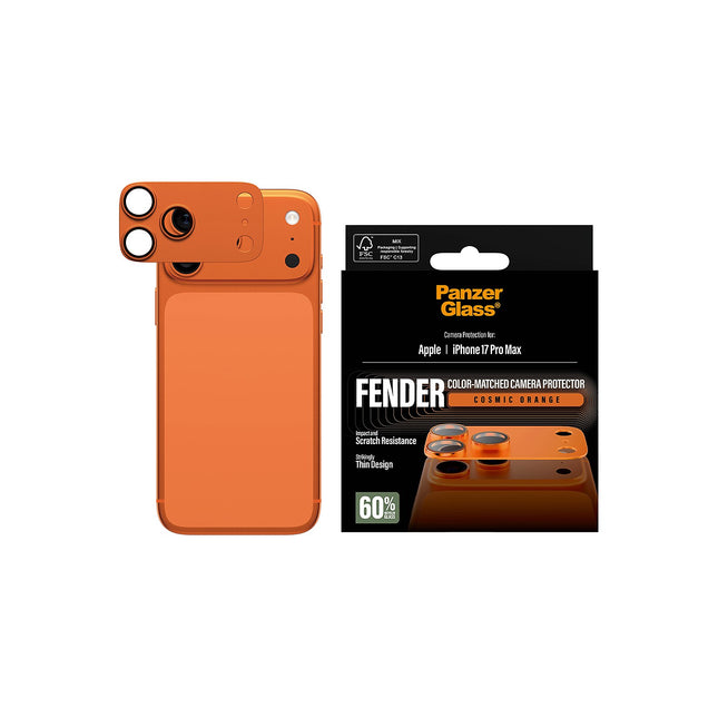 Protège objectif PANZERGLASS iPhone 17 Pro Max protège obj orange