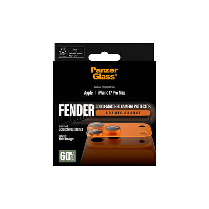 Protège objectif PANZERGLASS iPhone 17 Pro Max protège obj orange