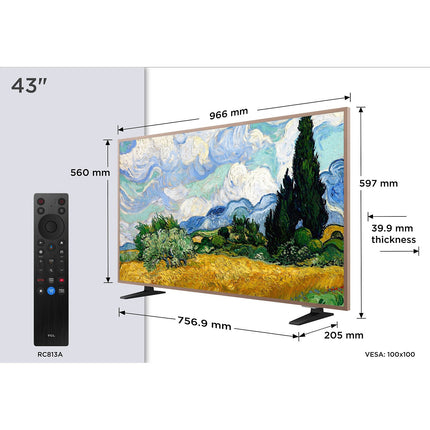 TV LED TCL 43A400 PRO 2026 - 43 pouces (109 cm)