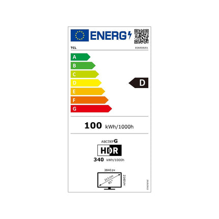 TV Mini LED TCL 85A400U 2026 - 85 pouces (216 cm)