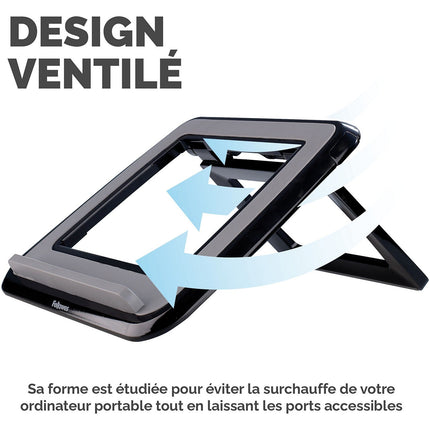 SUPPORT FELLOWES pc portable ergonomique Quicklift I noir